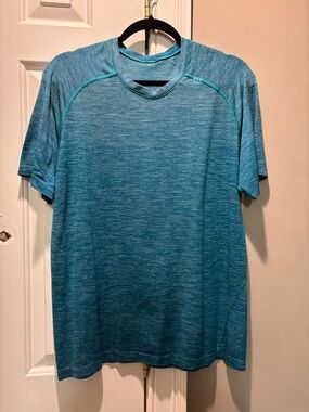 lululemon Men's Athletic Crew Neck T-Shirt - Teal Blue